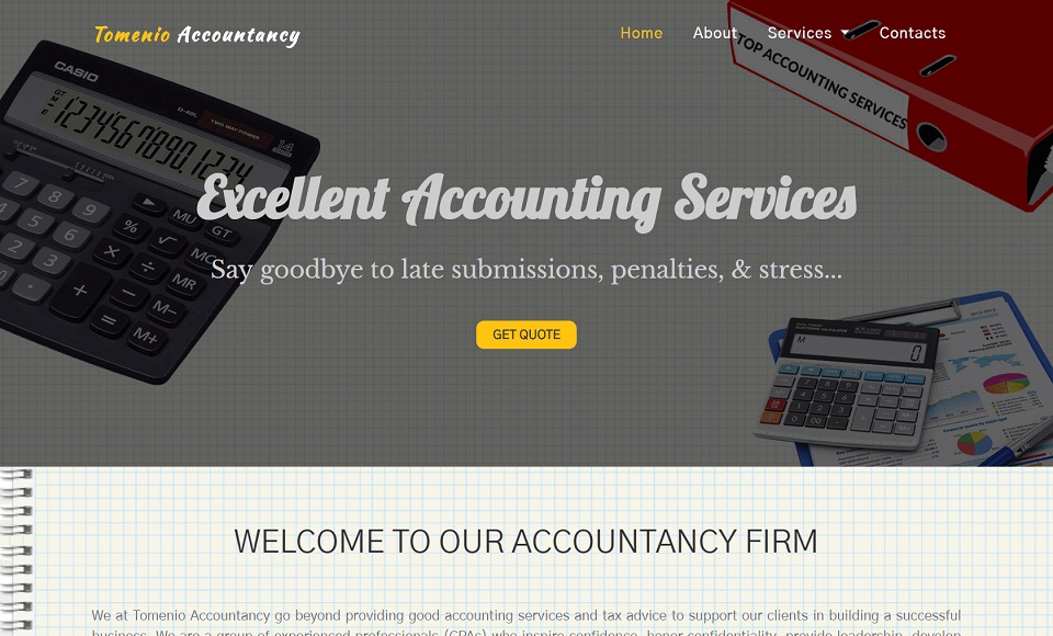 Portfolio Web Development project - Online Accountancy Agency